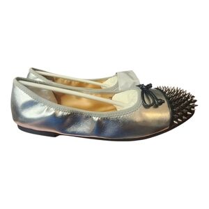 Nordstrom Flates by Lisa Vicky Bliss 2 Ballet Flat In Silver Black, Size 8